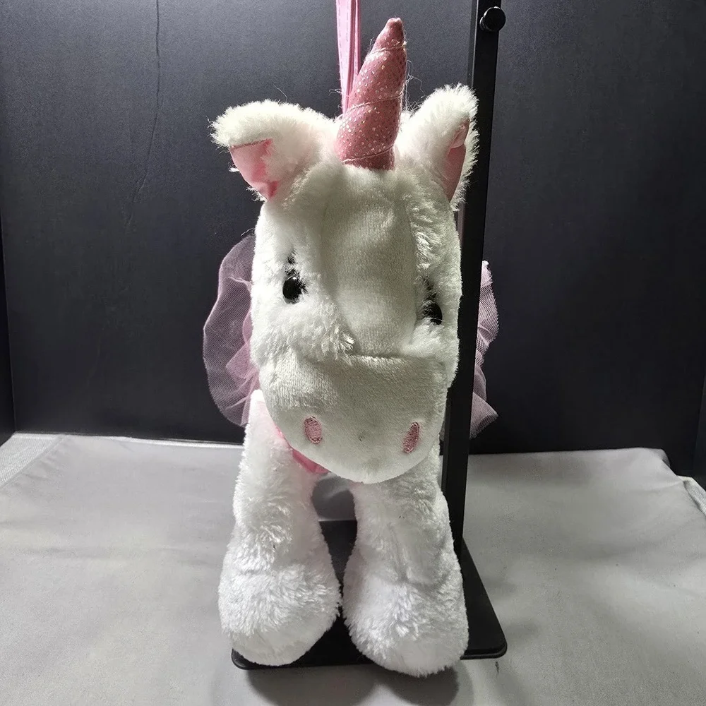 Poochie & Co Girls Sparkly Pink Unicorn Pony Plush Purse Kids Sequin Bodice Tutu